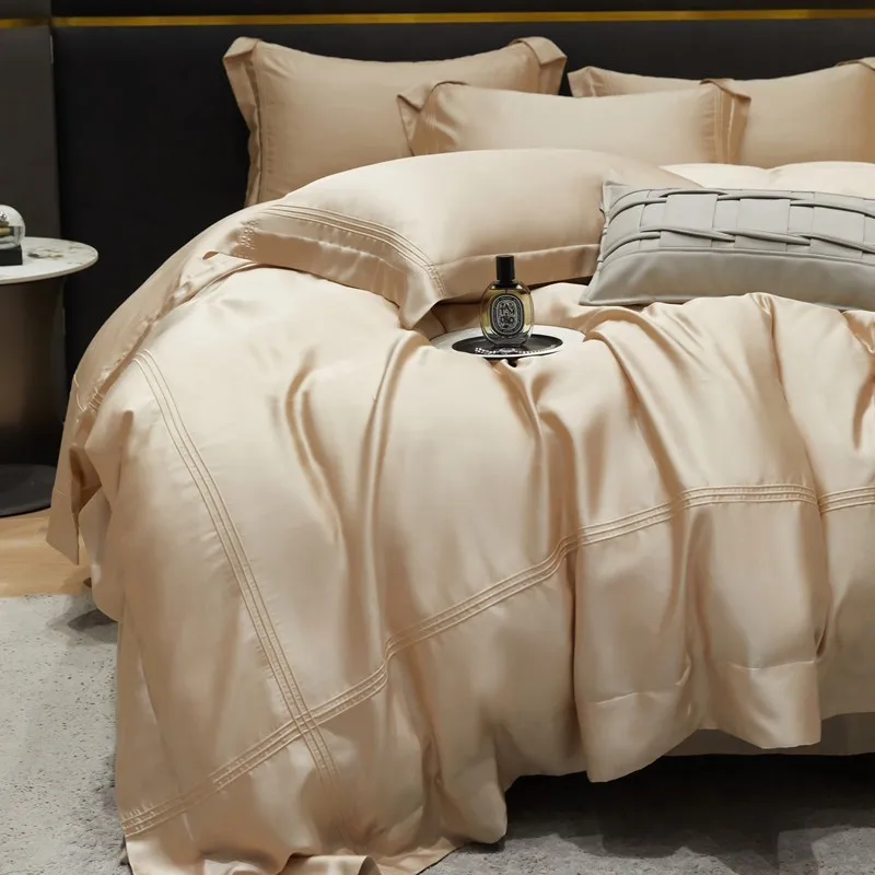 Sereno Bettwäsche aus Lyocell (600 TC) – Champagne