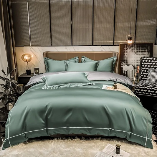 Bettwäsche-Set aus ägyptischer Baumwolle mit 600 Thread Count | Olivgrün