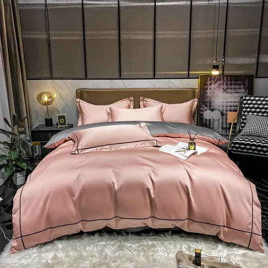 Elmsen Bettwäsche-Set aus ägyptischer Baumwolle, 600 Thread Count | Rosa