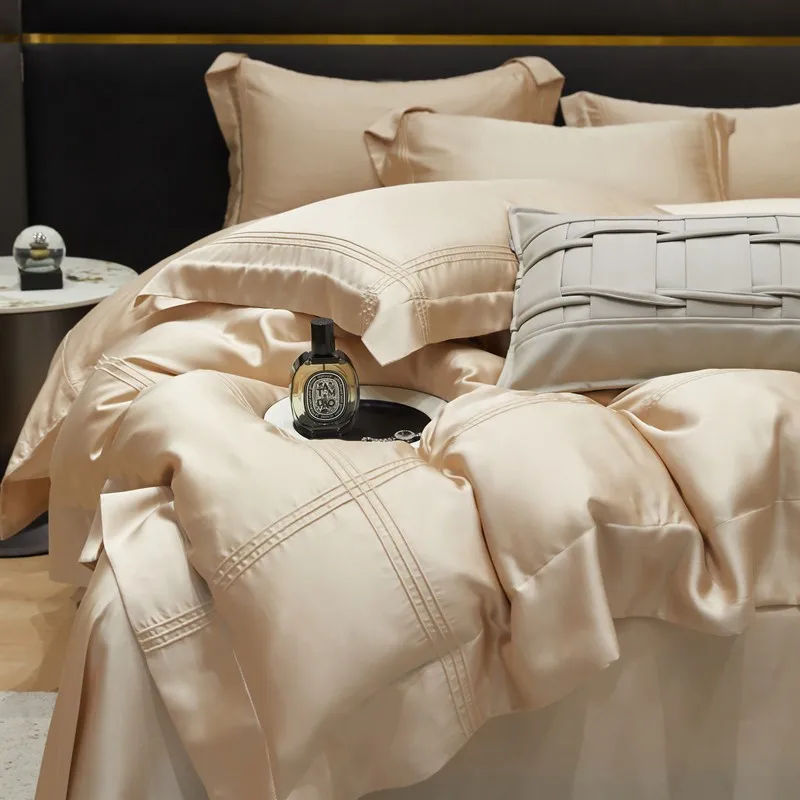 Sereno Bettwäsche aus Lyocell (600 TC) – Champagne