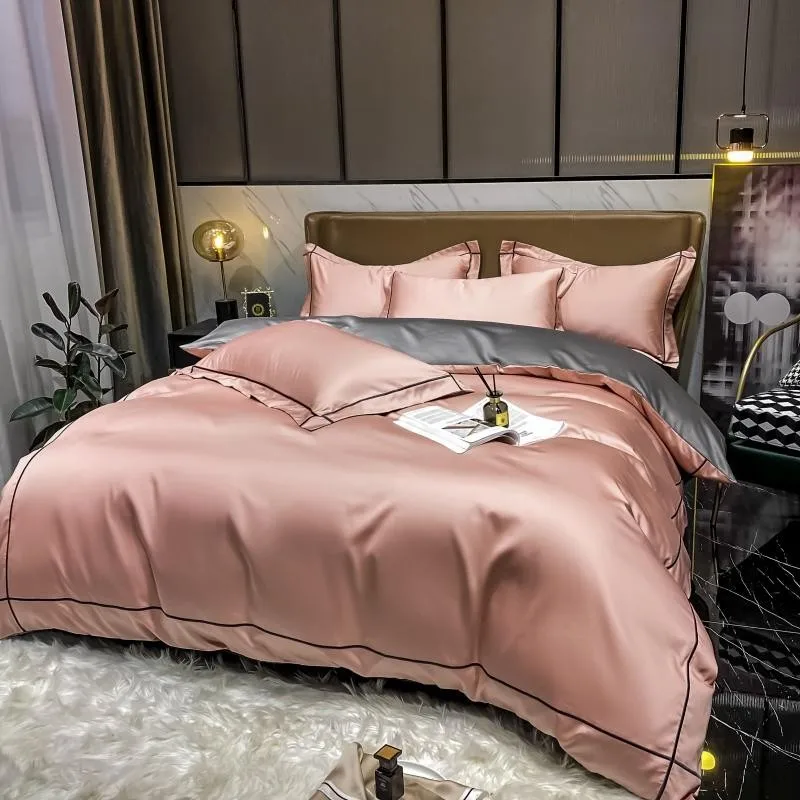 Elmsen Bettwäsche-Set aus ägyptischer Baumwolle, 600 Thread Count | Rosa