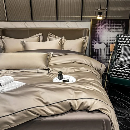 Elmsen Bettwäsche-Set aus ägyptischer Baumwolle, 600 Thread Count | Gold