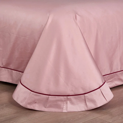 Glanzreich Bettwäsche aus Jacquard-Baumwolle (800 TC) – Rosé
