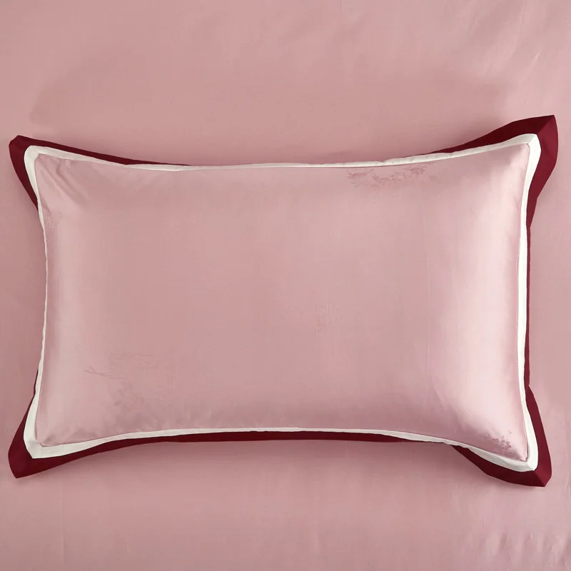 Glanzreich Bettwäsche aus Jacquard-Baumwolle (800 TC) – Rosé
