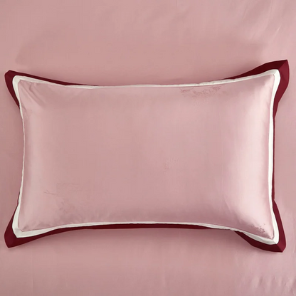 Glanzreich Bettwäsche aus Jacquard-Baumwolle (800 TC) – Rosé