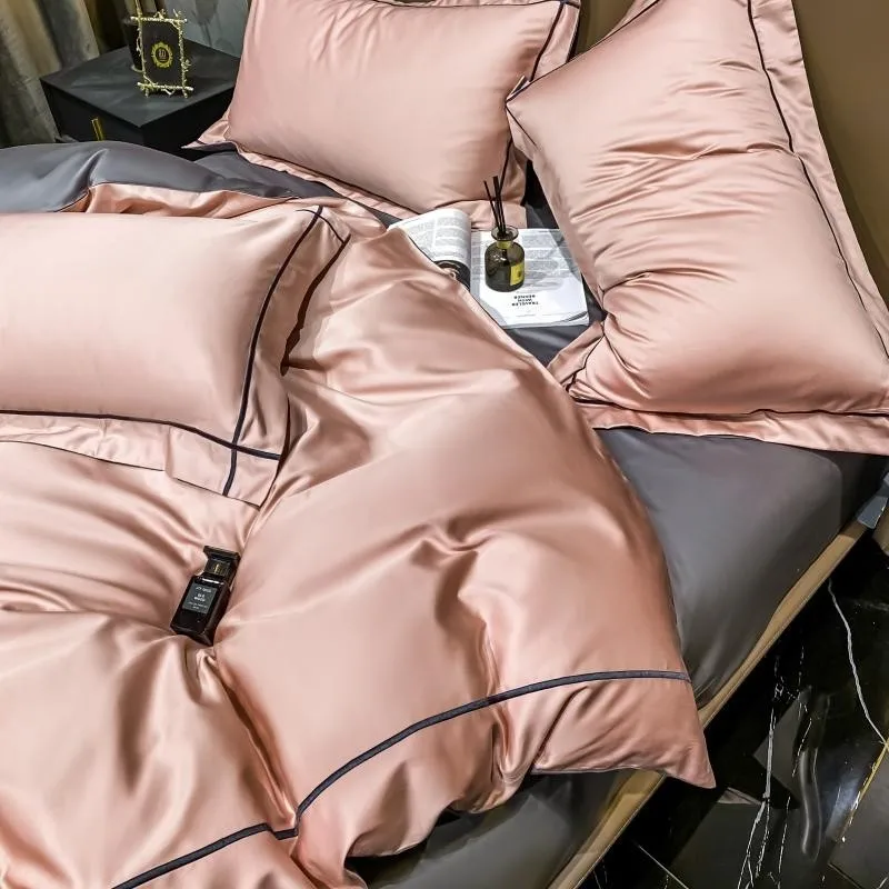 Elmsen Bettwäsche-Set aus ägyptischer Baumwolle, 600 Thread Count | Rosa