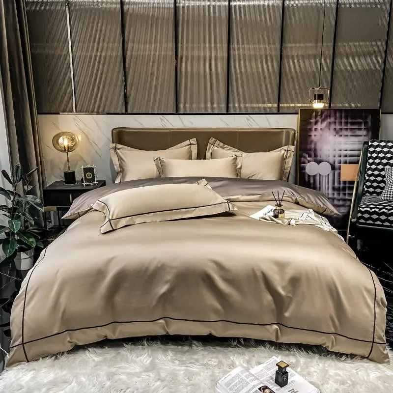 Elmsen Bettwäsche-Set aus ägyptischer Baumwolle, 600 Thread Count | Gold