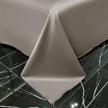 Elmsen Bettwäsche-Set aus ägyptischer Baumwolle mit 600 Thread Count | Beige mit Schwarz