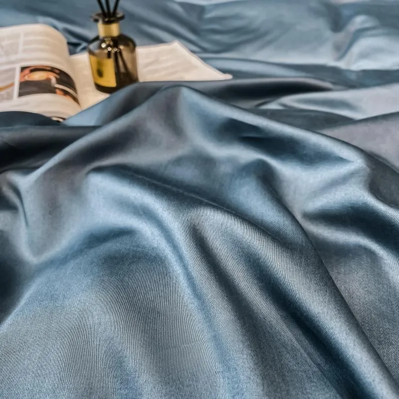 Elmsen Bettwäsche-Set aus ägyptischer Baumwolle, 600 Thread Count | Hellblau