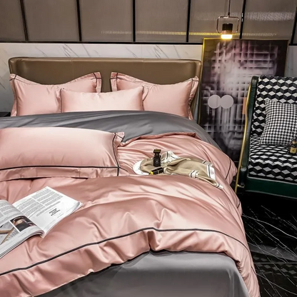 Elmsen Bettwäsche-Set aus ägyptischer Baumwolle, 600 Thread Count | Rosa