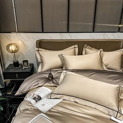 Elmsen Bettwäsche-Set aus ägyptischer Baumwolle, 600 Thread Count | Gold