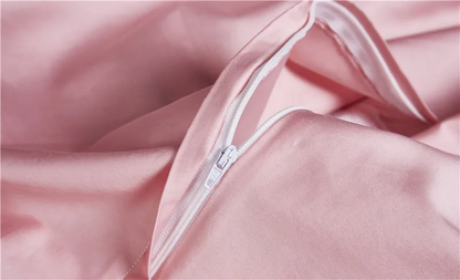 Bettwäsche aus ägyptischer Baumwolle (500 TC) – Rosa mit floralem Muster – Coral Breeze