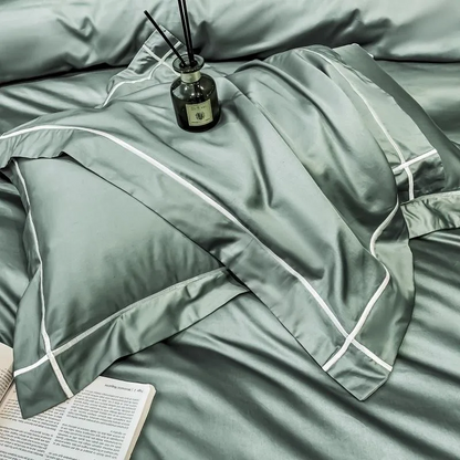 Bettwäsche-Set aus ägyptischer Baumwolle mit 600 Thread Count | Olivgrün