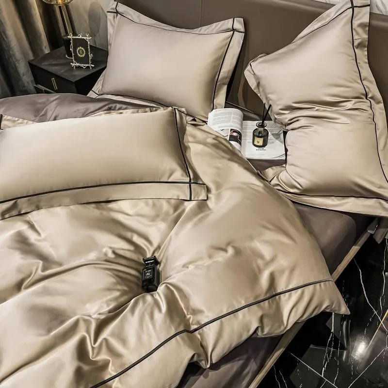 Elmsen Bettwäsche-Set aus ägyptischer Baumwolle, 600 Thread Count | Gold